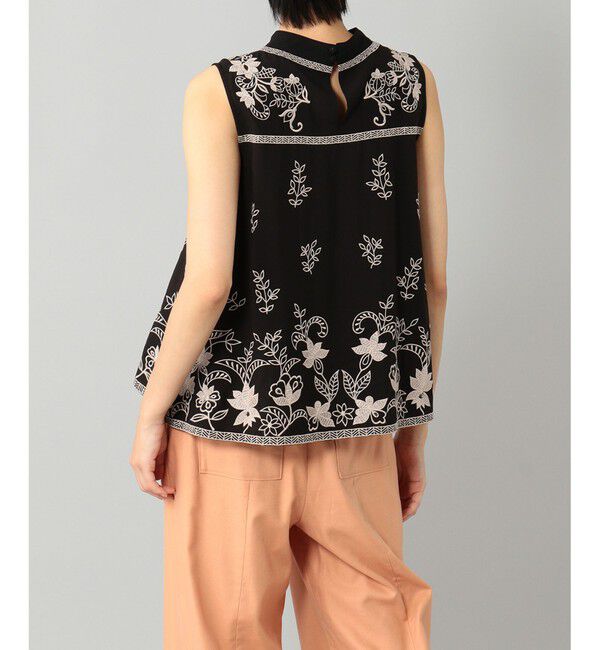 GRACE CONTINENTAL「刺繍ハイネックノースリーブ」|シャツ・ブラウス|