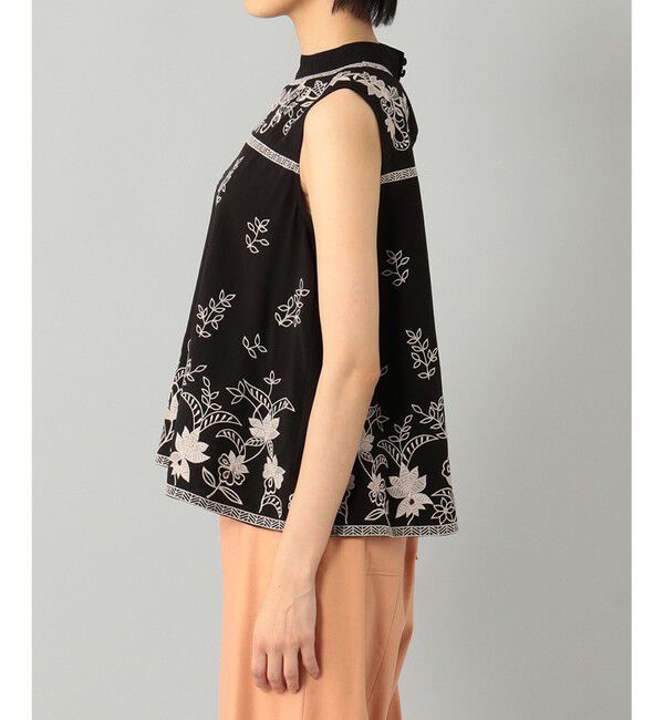 GRACE CONTINENTAL「刺繍ハイネックノースリーブ」|シャツ・ブラウス|