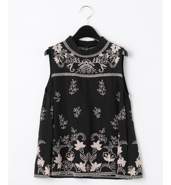 GRACE CONTINENTAL「刺繍ハイネックノースリーブ」|シャツ・ブラウス|