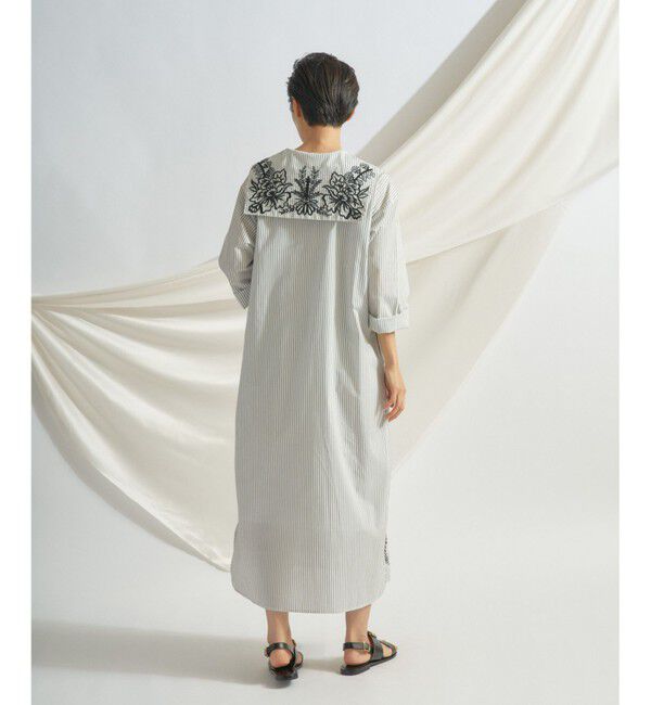  「セーラーカラー刺繍ワンピース」|ワンピース|