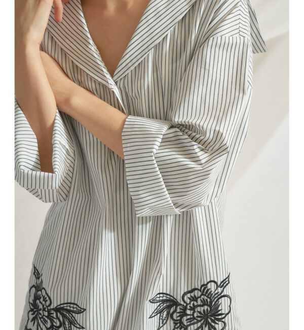  「セーラーカラー刺繍ワンピース」|ワンピース|