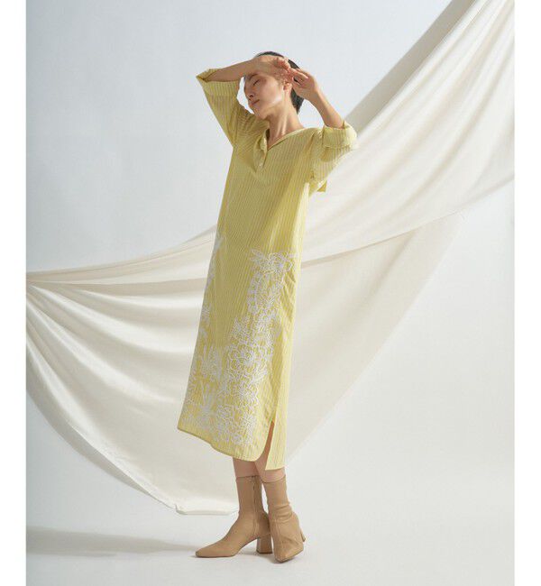  「セーラーカラー刺繍ワンピース」|ワンピース|