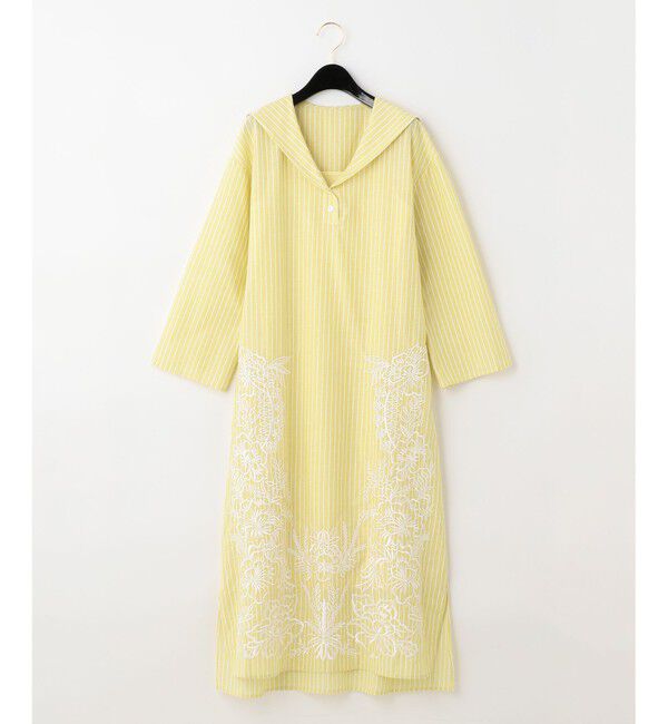  「セーラーカラー刺繍ワンピース」|ワンピース|