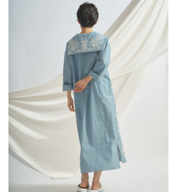  「セーラーカラー刺繍ワンピース」|ワンピース|