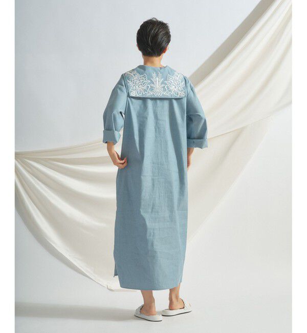  「セーラーカラー刺繍ワンピース」|ワンピース|