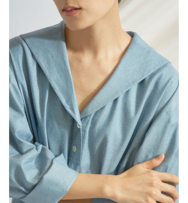  「セーラーカラー刺繍ワンピース」|ワンピース|