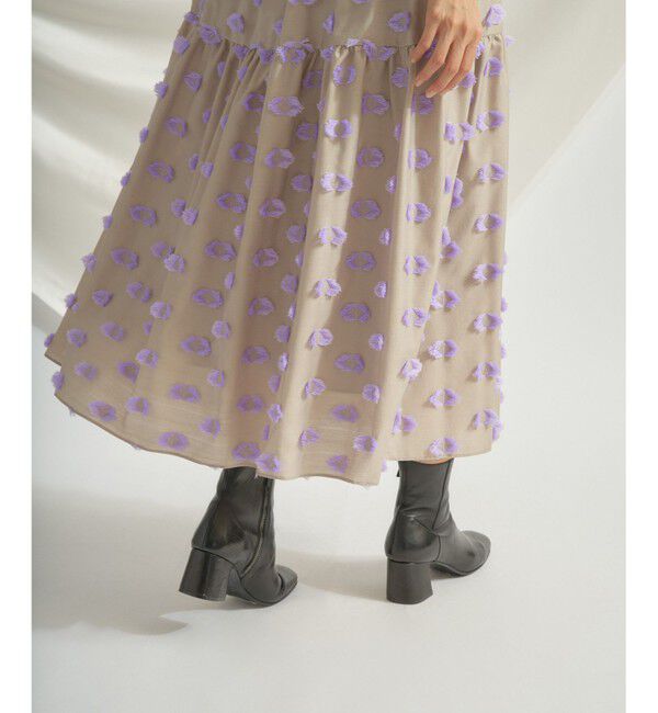  「カットジャガードノースリーブワンピース」|ワンピース|