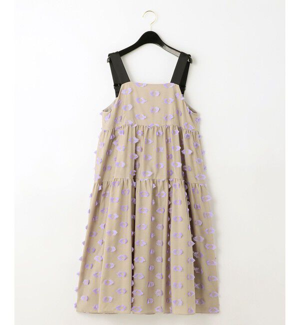  「カットジャガードノースリーブワンピース」|ワンピース|