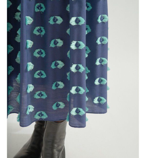  「カットジャガードノースリーブワンピース」|ワンピース|