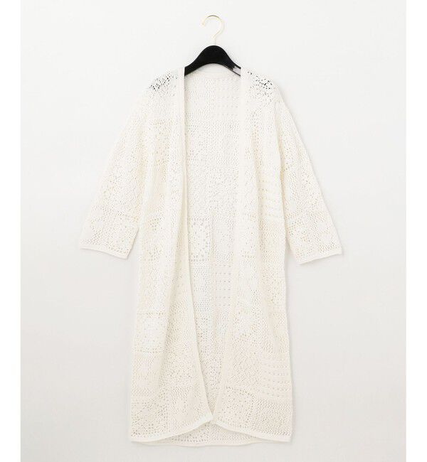  「モチーフクロシェニットカーディガン」|カーディガン|