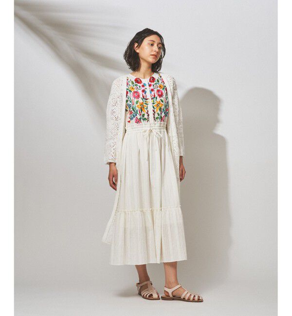  「モチーフクロシェニットカーディガン」|カーディガン|