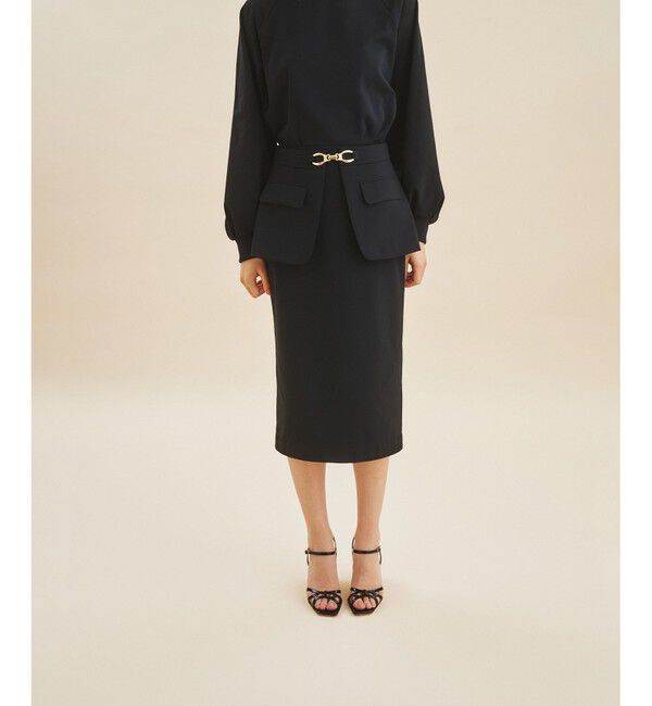 Grace Class「ビットベルト付裏毛タイトスカート」|スカート|