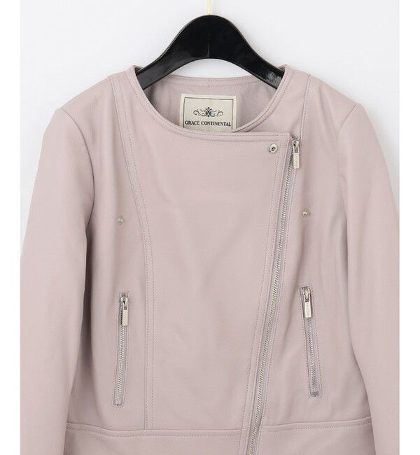  「レザーノーカラーライダース」|ライダースジャケット|