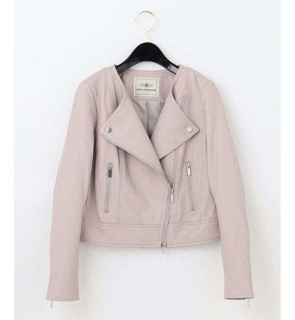  「レザーノーカラーライダース」|ライダースジャケット|