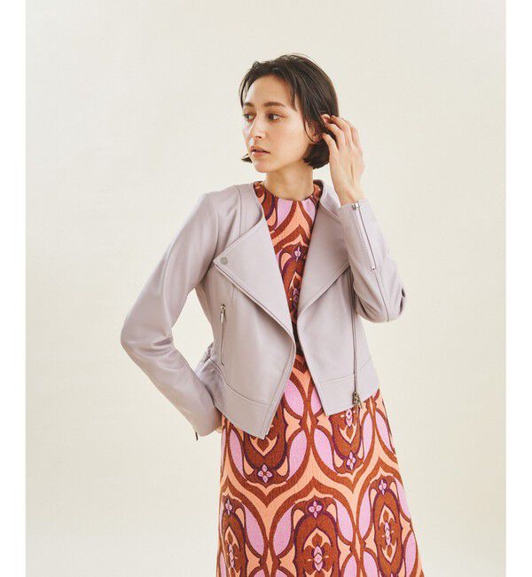  「レザーノーカラーライダース」|ライダースジャケット|