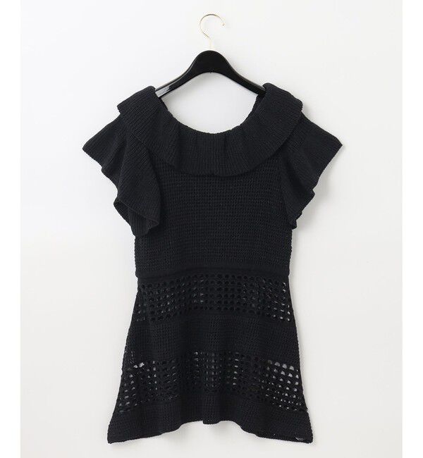 GRACE CONTINENTAL「タックスクエアニットトップ」|ニット・セーター|