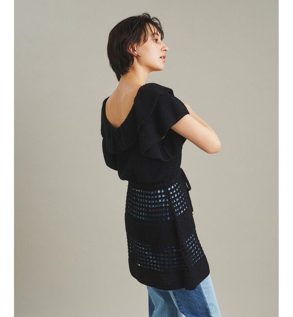 GRACE CONTINENTAL「タックスクエアニットトップ」|ニット・セーター|