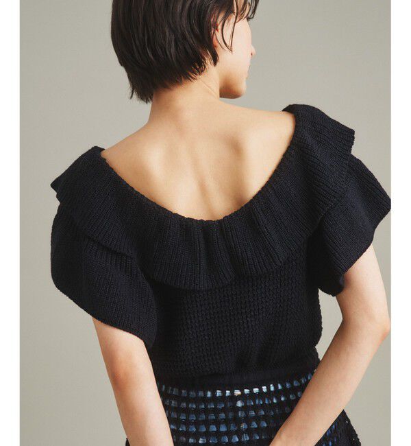 GRACE CONTINENTAL「タックスクエアニットトップ」|ニット・セーター|