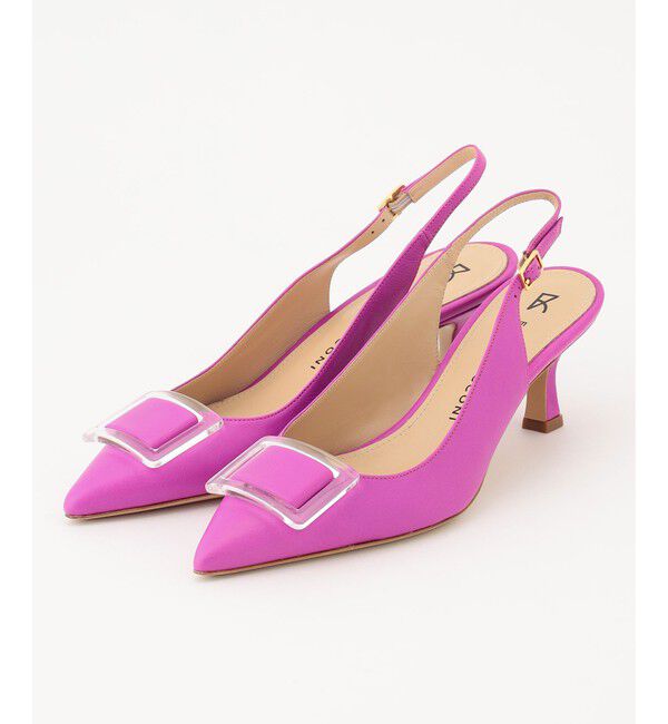 GRACE CONTINENTAL「FABIO RUSCONI スクエアバックルサンダル」|サンダル|