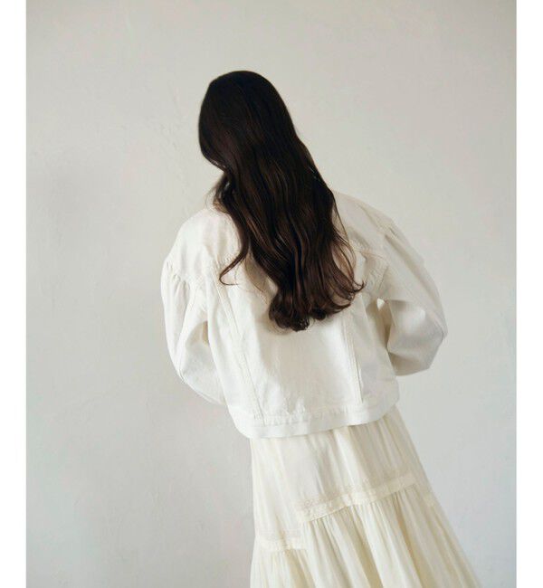 GRACE CONTINENTAL「ノーカラーデニムジャケット」|デニムジャケット|