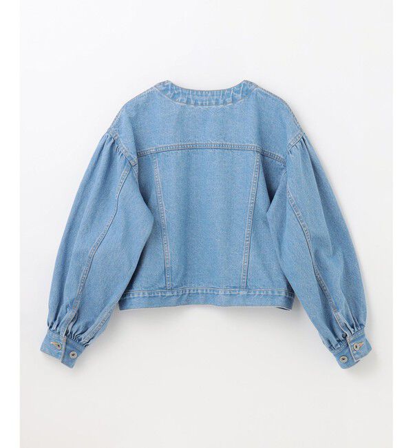 GRACE CONTINENTAL「ノーカラーデニムジャケット」|デニムジャケット|