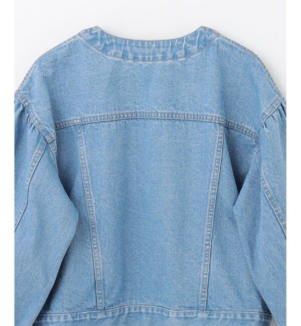 GRACE CONTINENTAL「ノーカラーデニムジャケット」|デニムジャケット|