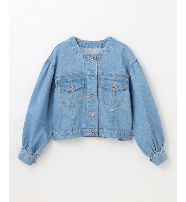 GRACE CONTINENTAL「ノーカラーデニムジャケット」|デニムジャケット|