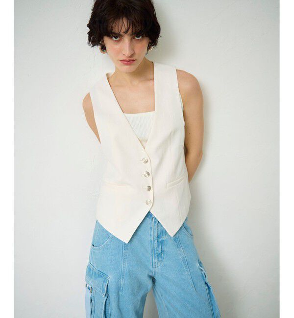 Grace Class「リネン混ツイルジレ」|ベスト・ジレ|キナリ