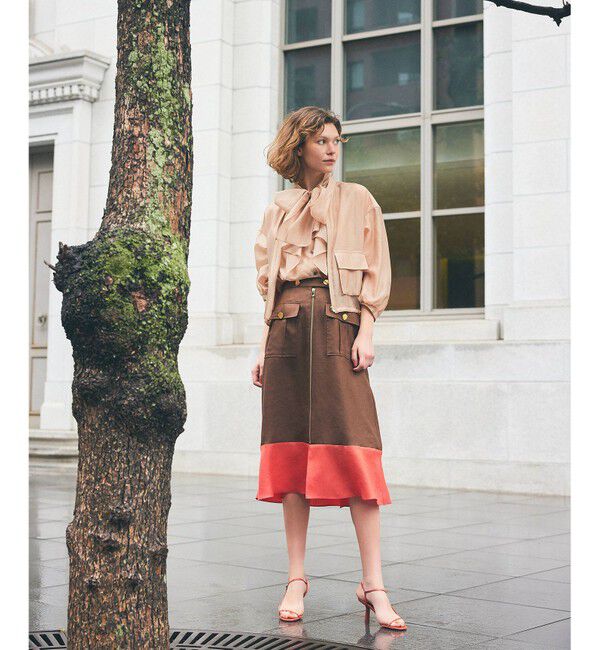 Grace Class「バイカラージップスカート」|スカート|