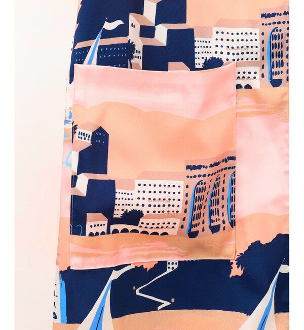 Grace Class「マリンプリントシャツドレス」|ワンピース|