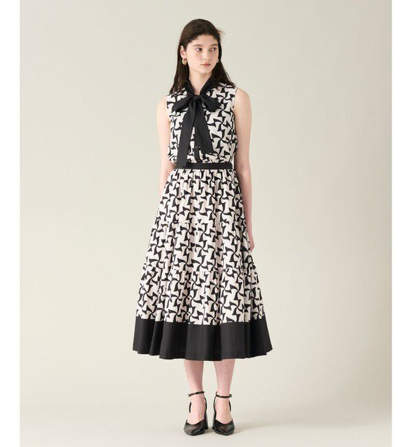 GRACE CONTINENTAL「リボンプリントスカート」|スカート|