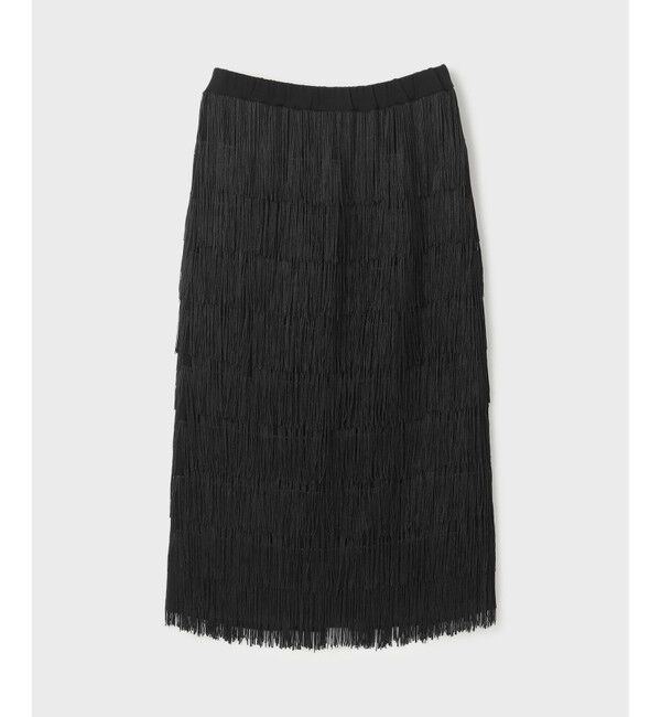GRACE CONTINENTAL「フリンジスカート」|タイト|