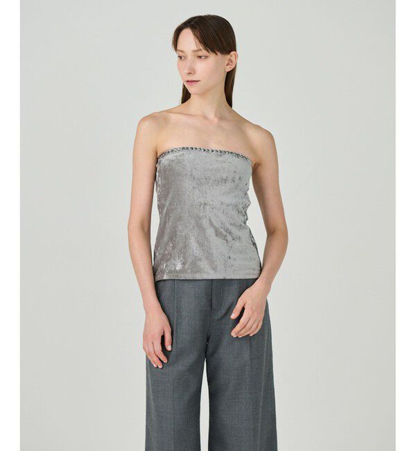 Grace Class「ラインビジューベアトップ」|その他|グレー