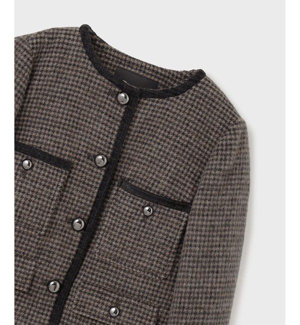 Diagram「シャギーチェックノーカラージャケット」|ノーカラージャケット|