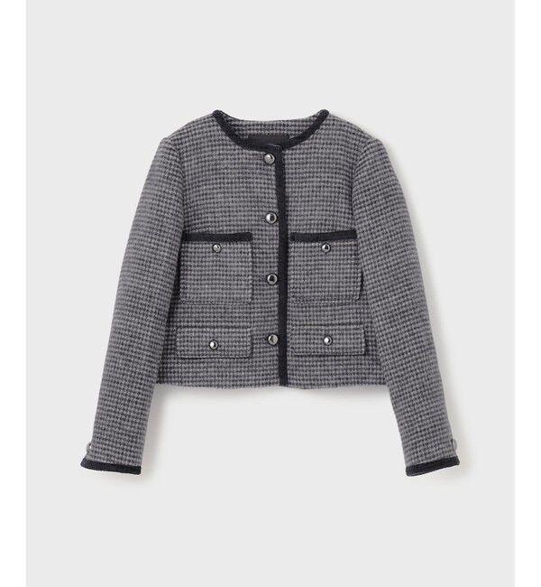 Diagram「シャギーチェックノーカラージャケット」|ノーカラージャケット|