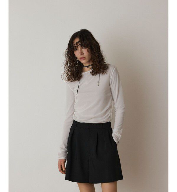  「リネンライクショートパンツ」|その他|ブラック