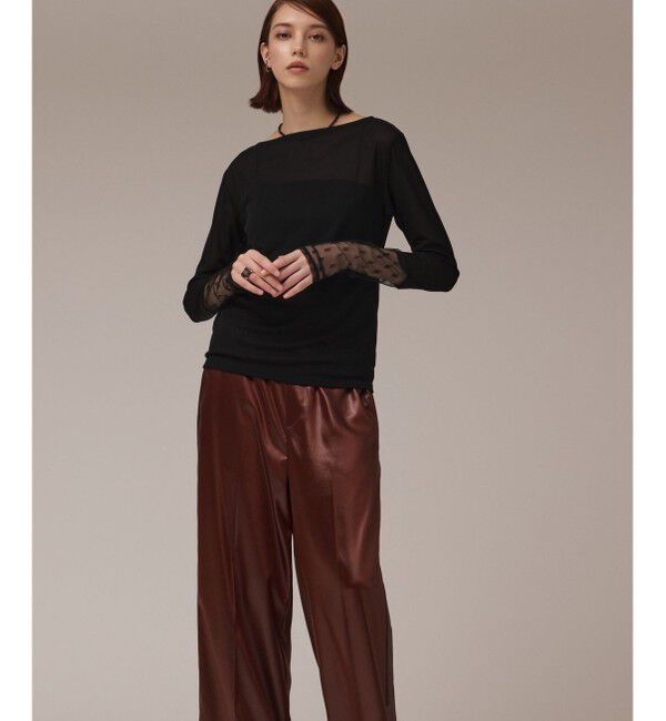 Diagram「アセテートシアーカットトップ」|Tシャツ・カットソー|ブラック