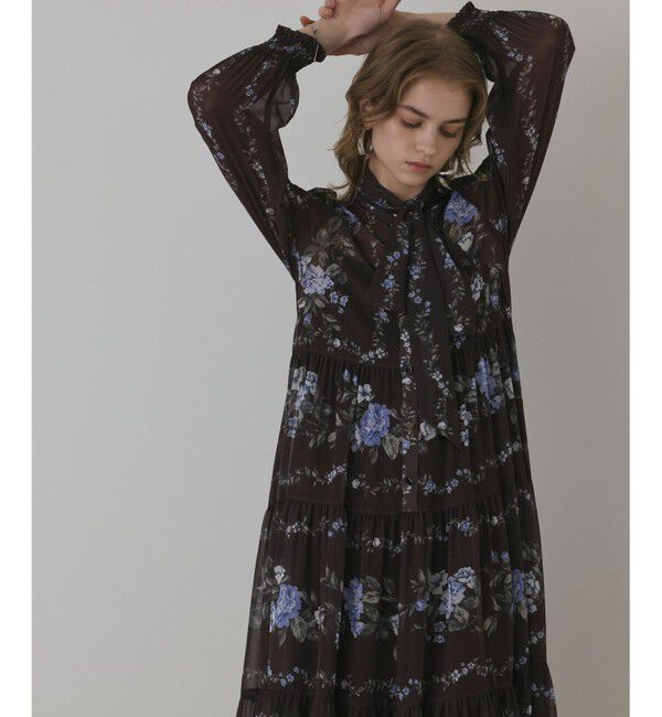 Diagram「フラワープリントティアードワンピース」|ワンピース|