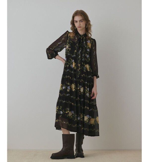 Diagram「フラワープリントティアードワンピース」|ワンピース|