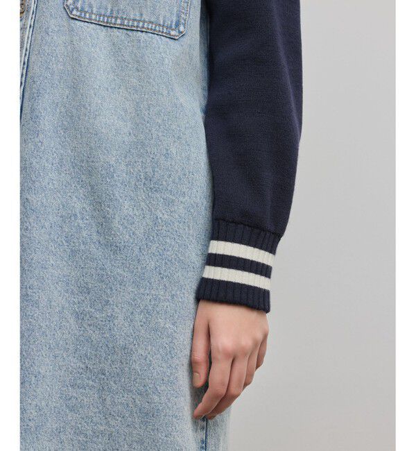 Diagram「ニットスリーブデニムワンピース」|ワンピース|