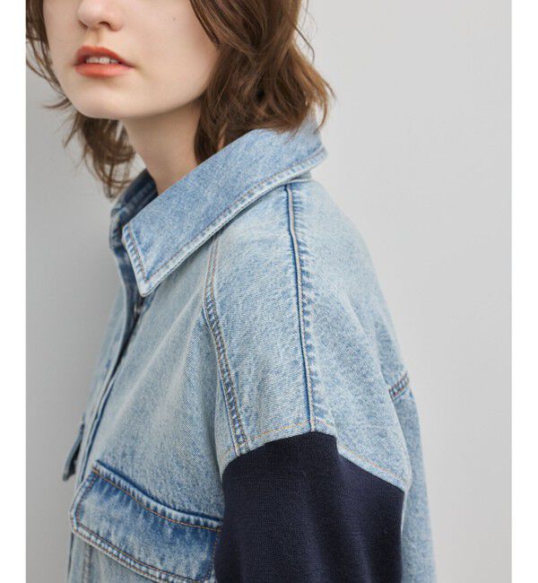 Diagram「ニットスリーブデニムワンピース」|ワンピース|