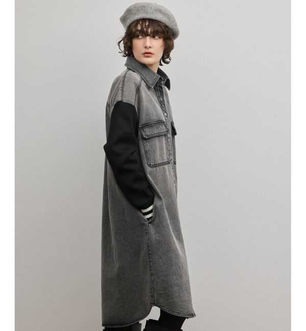 Diagram「ニットスリーブデニムワンピース」|ワンピース|