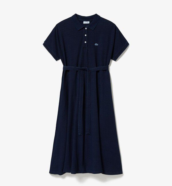 LACOSTE「インディゴ 鹿の子ポロドレス ワンピース」|ワンピース|