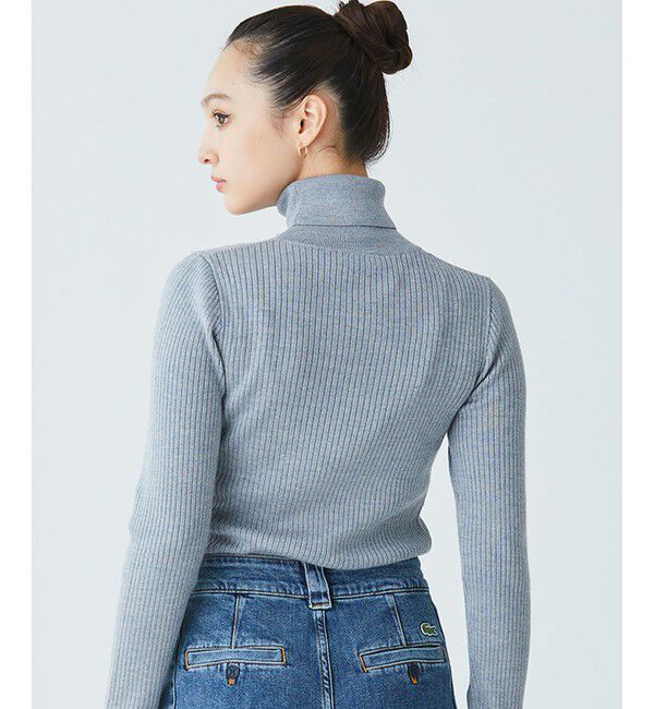 LACOSTE「スリムフィット ウール ウォッシャブル タートルネックセーター」|ニット・セーター|