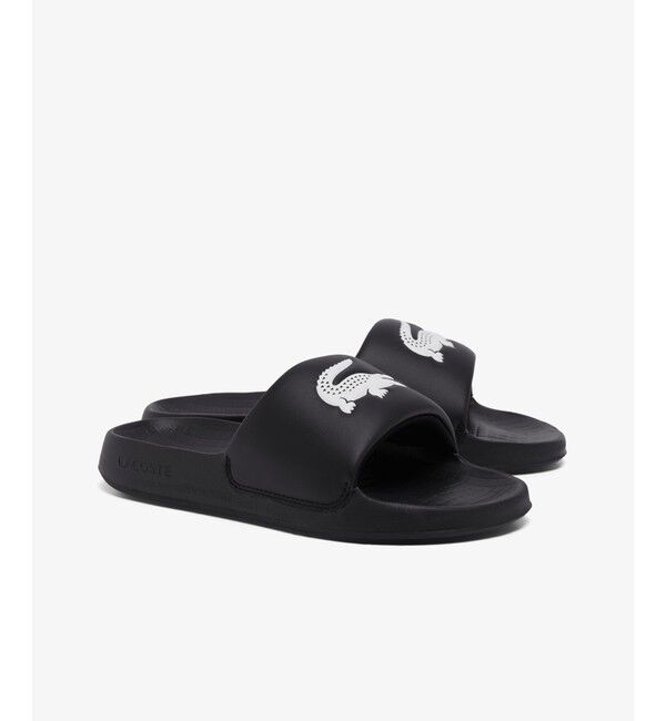 LACOSTE「レディース SERVE SLIDE 1.0 125 1 CFA」|サンダル|ブラック&times;ホワイト