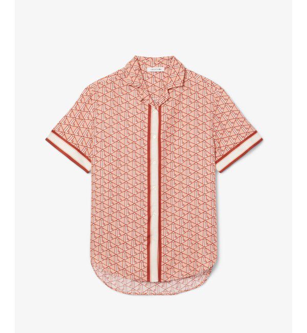 LACOSTE「ウィメンズオープンカラーモノグラムシャツ」|シャツ・ブラウス|