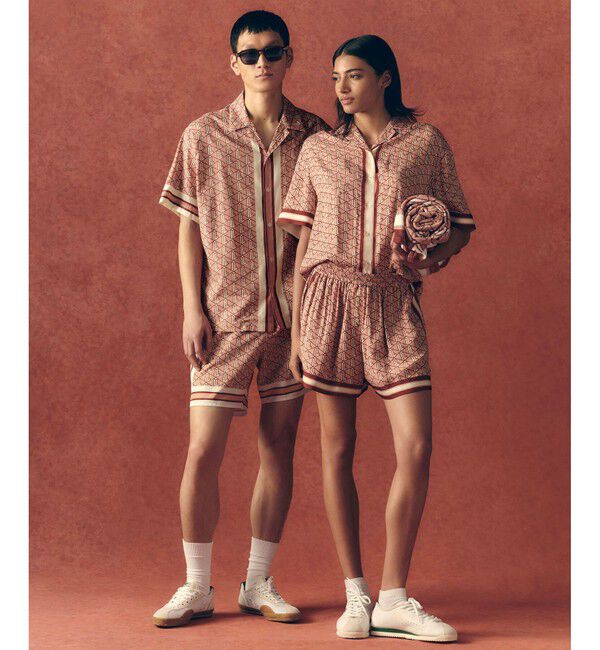 LACOSTE「ウィメンズオープンカラーモノグラムシャツ」|シャツ・ブラウス|