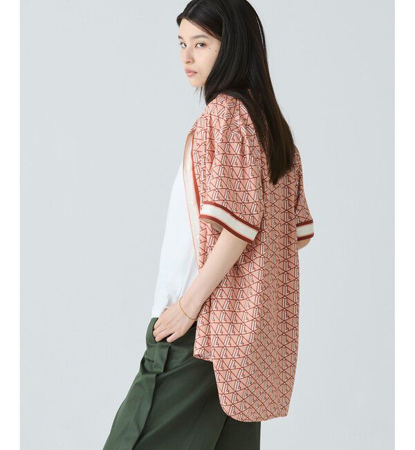 LACOSTE「ウィメンズオープンカラーモノグラムシャツ」|シャツ・ブラウス|