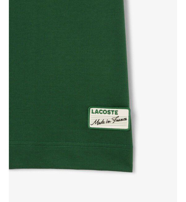 LACOSTE「ボーダーリブネックフレンチメイドTシャツ」|Tシャツ・カットソー|