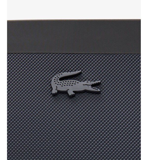 LACOSTE「アンナシーズナル クロック&times;鹿の子リバーシブルトートバッグ / ブラック&times;ワインレッド」|トートバッグ|